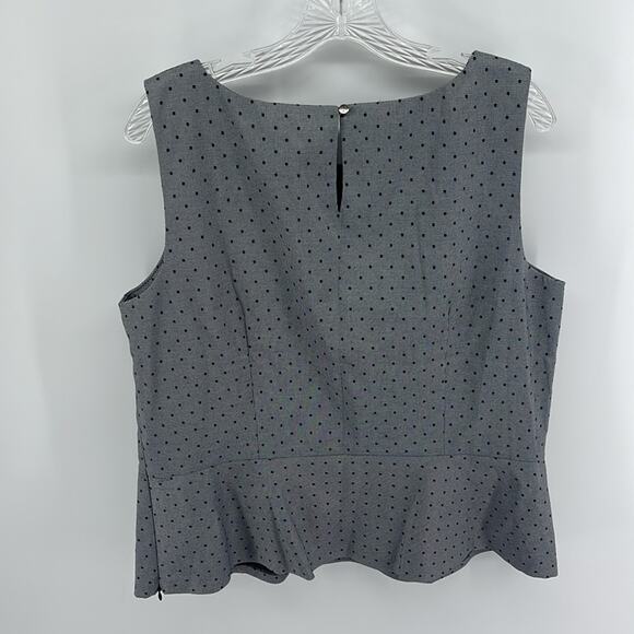 Talbots polka dot print sleeveless career peplum top sz 16 - Picture 6 of 6